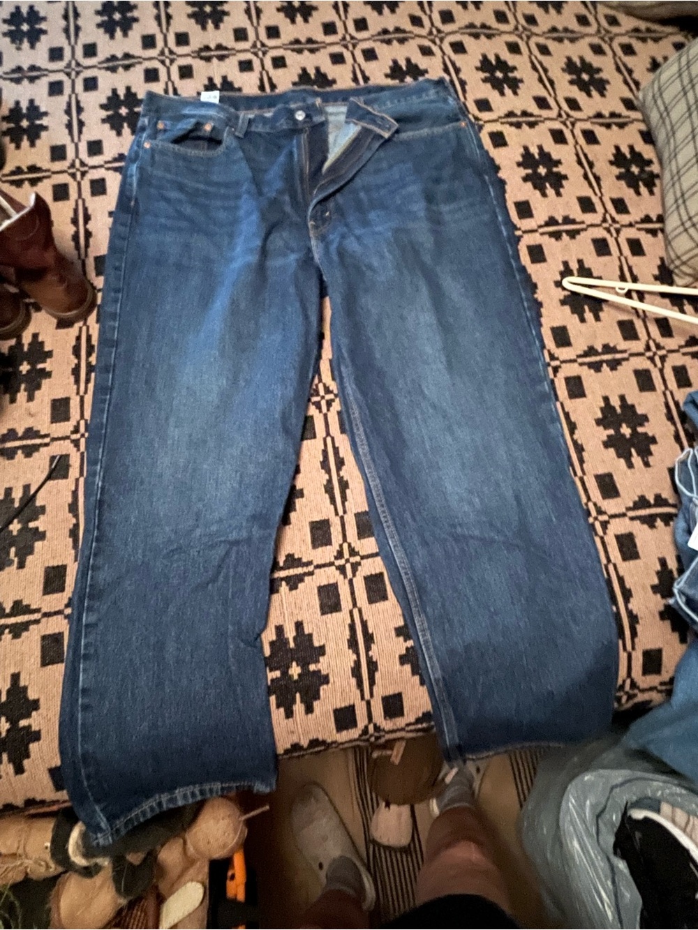 Levi's Men's Dark Blue Relaxed Straight Jeans